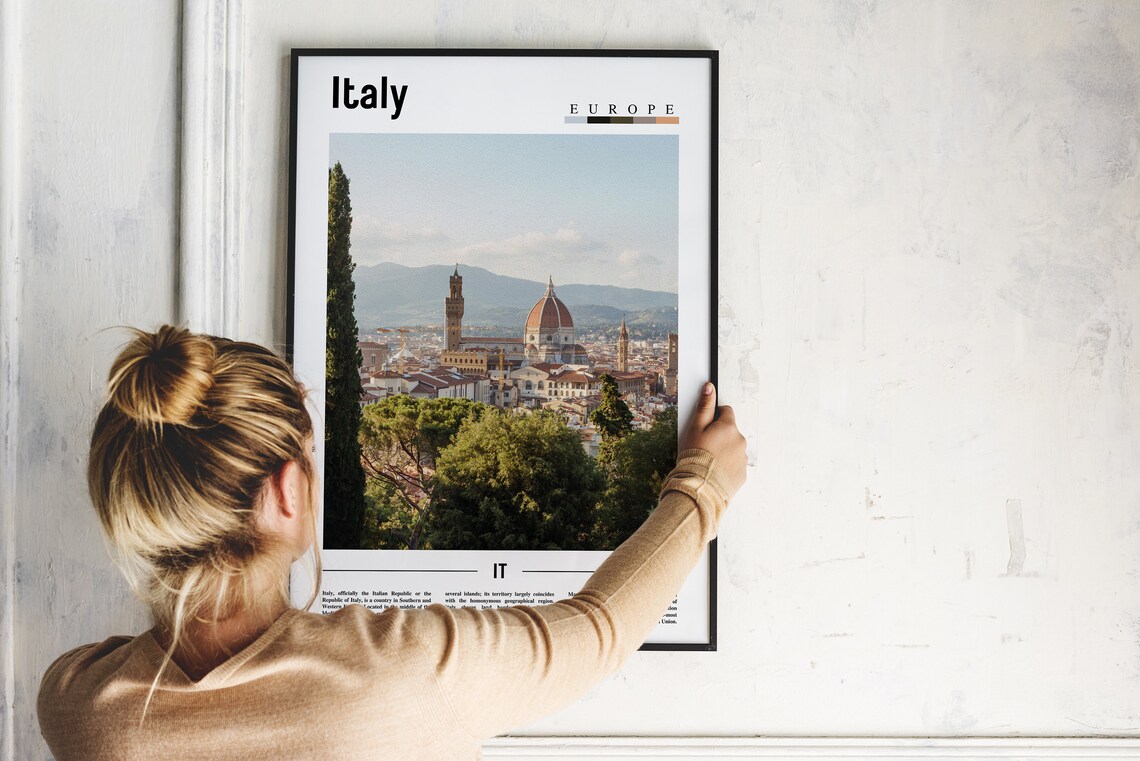 Italy Florence Duomo Cathedral Skyline Sunset Photo Travel Art Poster - Image 2