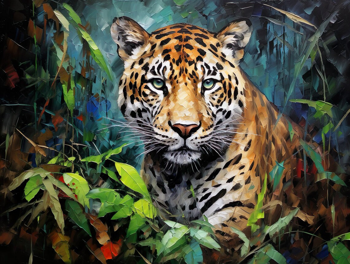 Leopard In The Jungle Home Office Wall Art Decoration Mural Acrylic