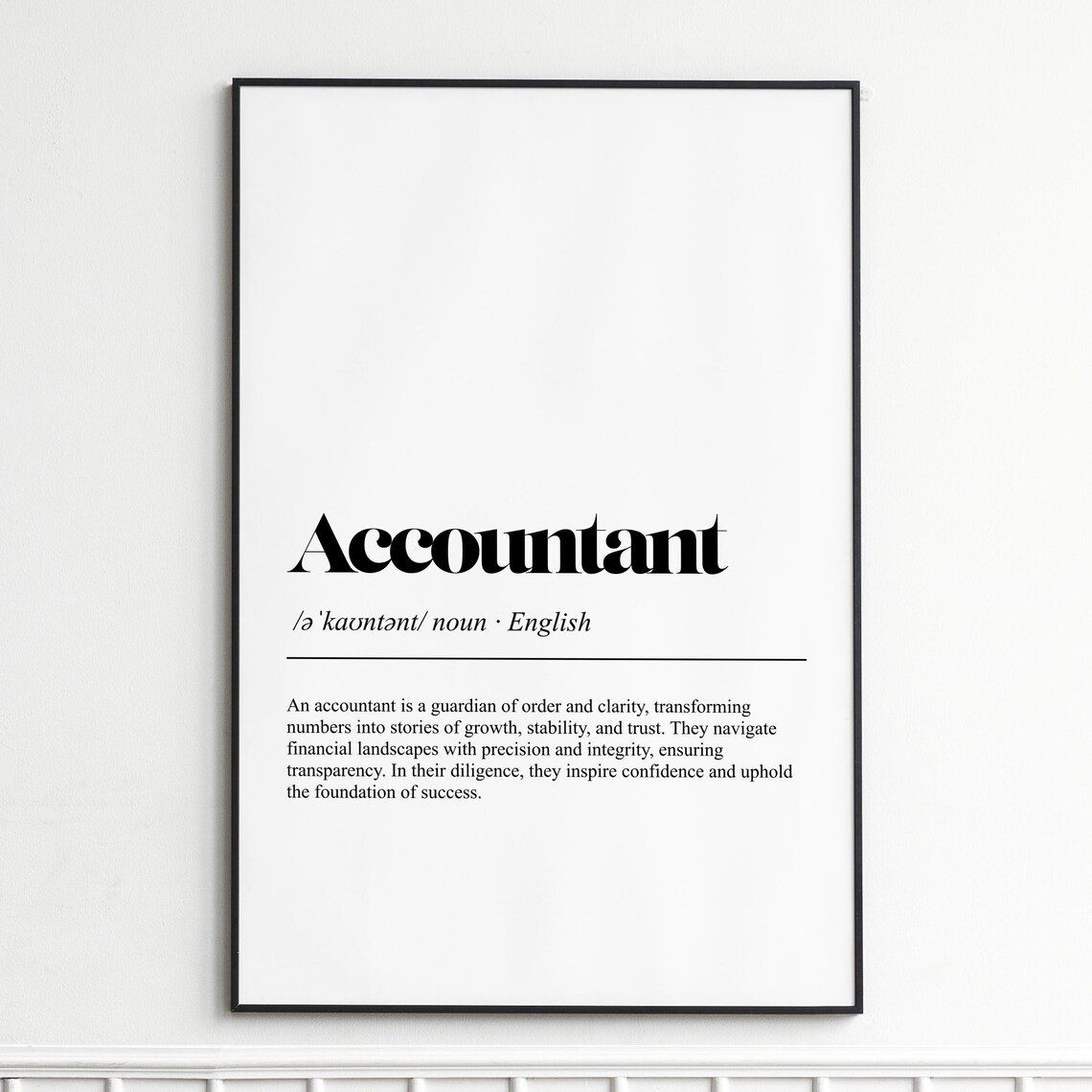 Accountant Guardian Of Order Clarity Finance Professional Poster