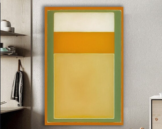 Yellow And Orange Painting Rothko Reproduction Rothko Orange And Green Abstract Wall Art Mark Rothko Wall Art