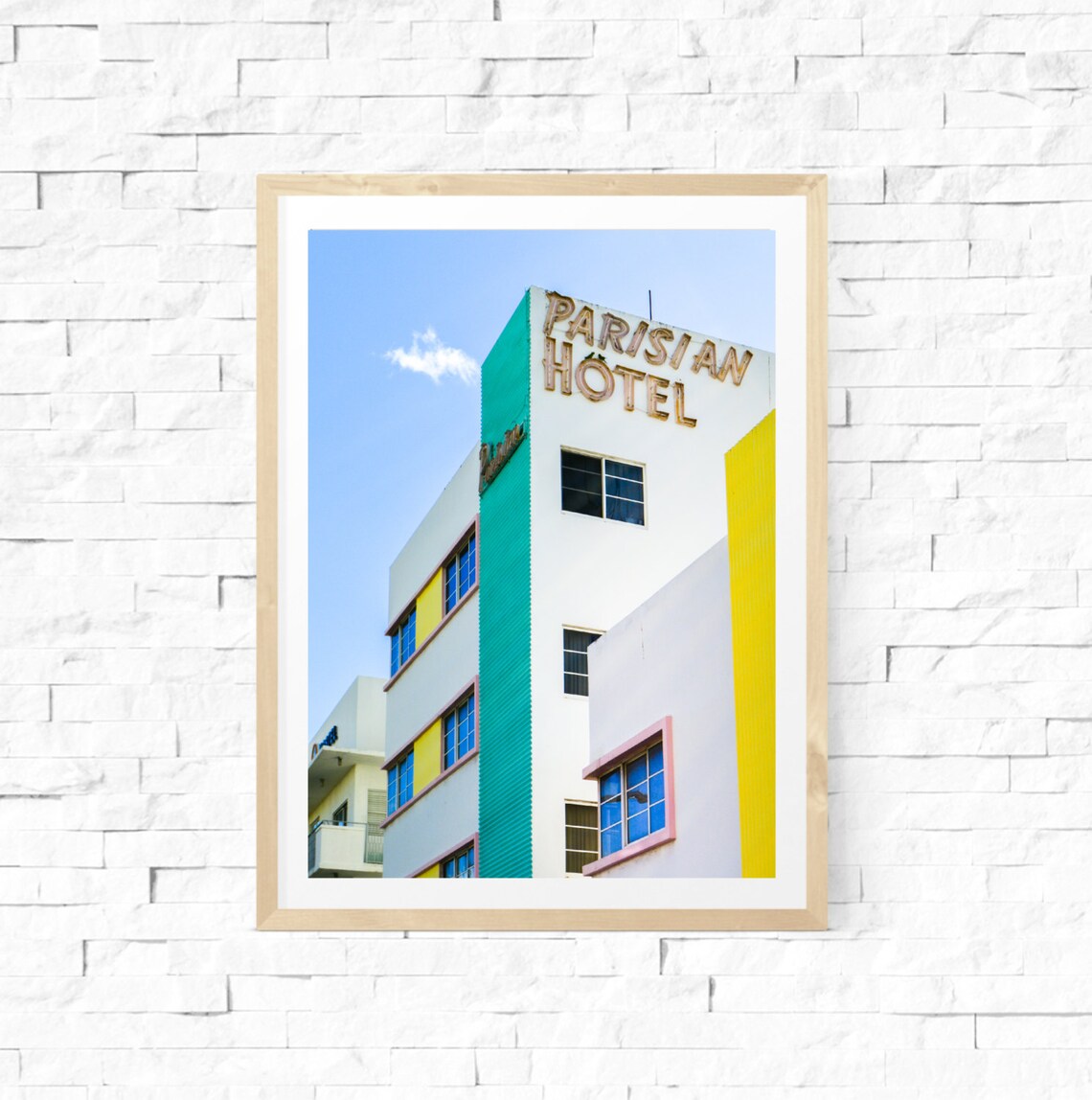 South Beach Miami Colour Photography, Art Deco Art Print