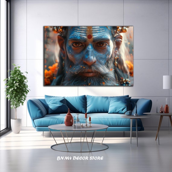 Lord Rama Tempered Glass Wall Art Indian God Decor Lord Rama Wall Decor Buddhist Figures Wall Art Wall Hangings Housewarming Gift