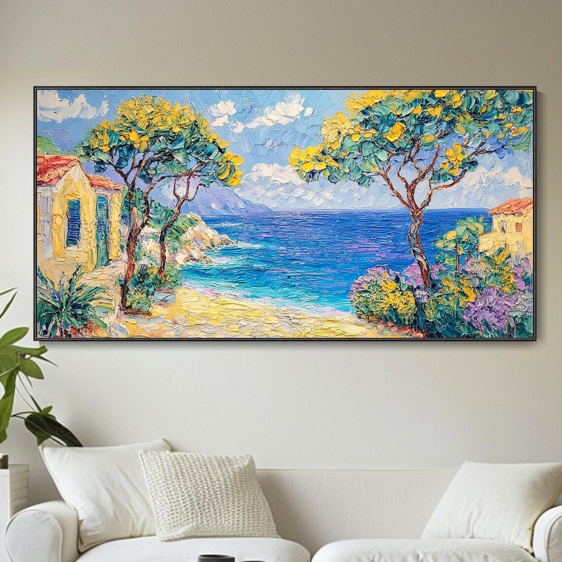 Matisse-Style Mediterranean Seascape Art Print