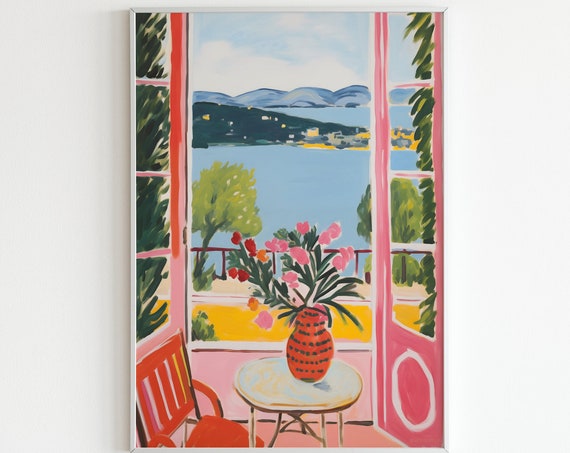 Matisse Open Window Fauvism Art Print, Vintage Decor