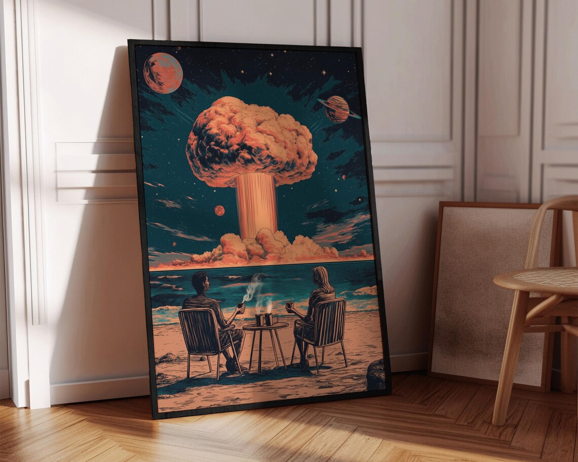 Psychedelic Vintage Retro Surreal Art Print - Image 8