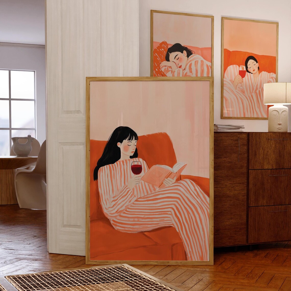 Reading Woman, Contemporary Abstract Portrait - Image 5