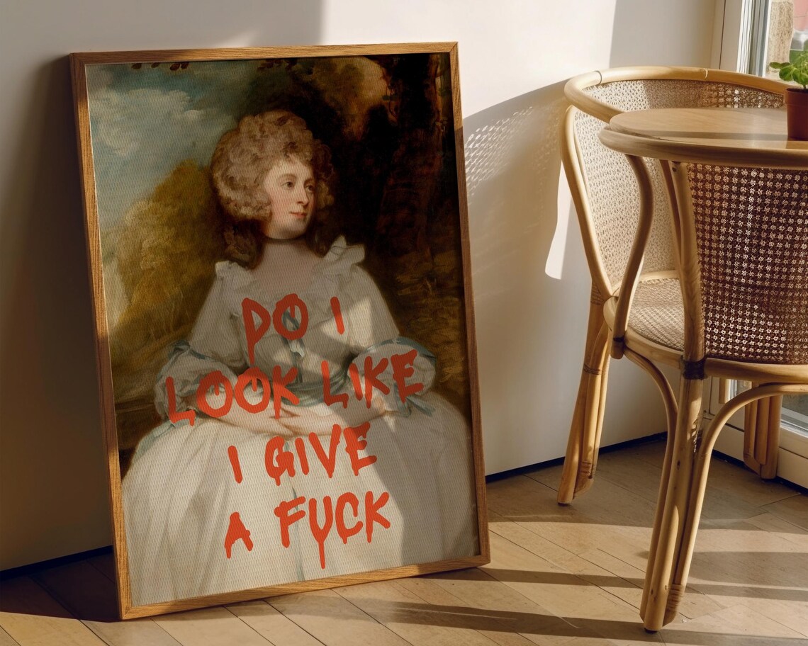 Vintage Portrait Woman Altered Art Print, Eclectic Maximalist - Image 6