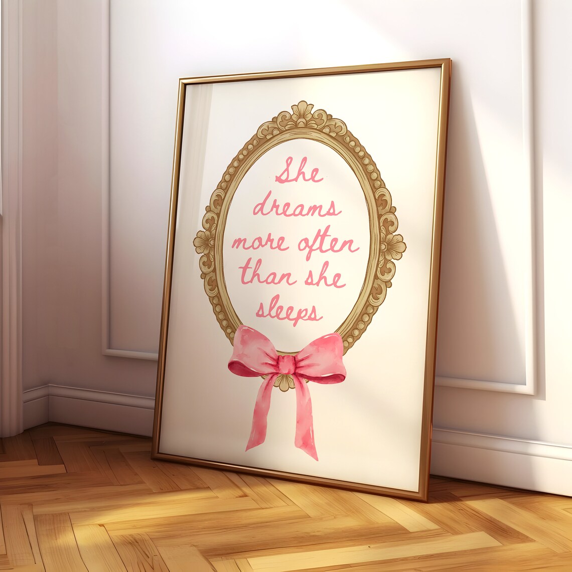 Balletcore Bow Art Print, Coquette Room Decor - Image 4