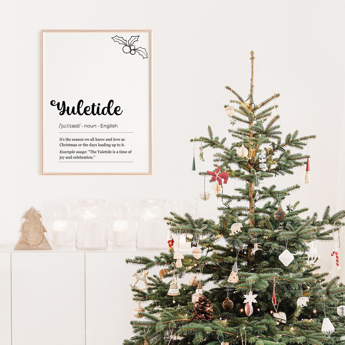 Yuletide Definition Holly Typography Holiday Decor Wall Poster - Image 3