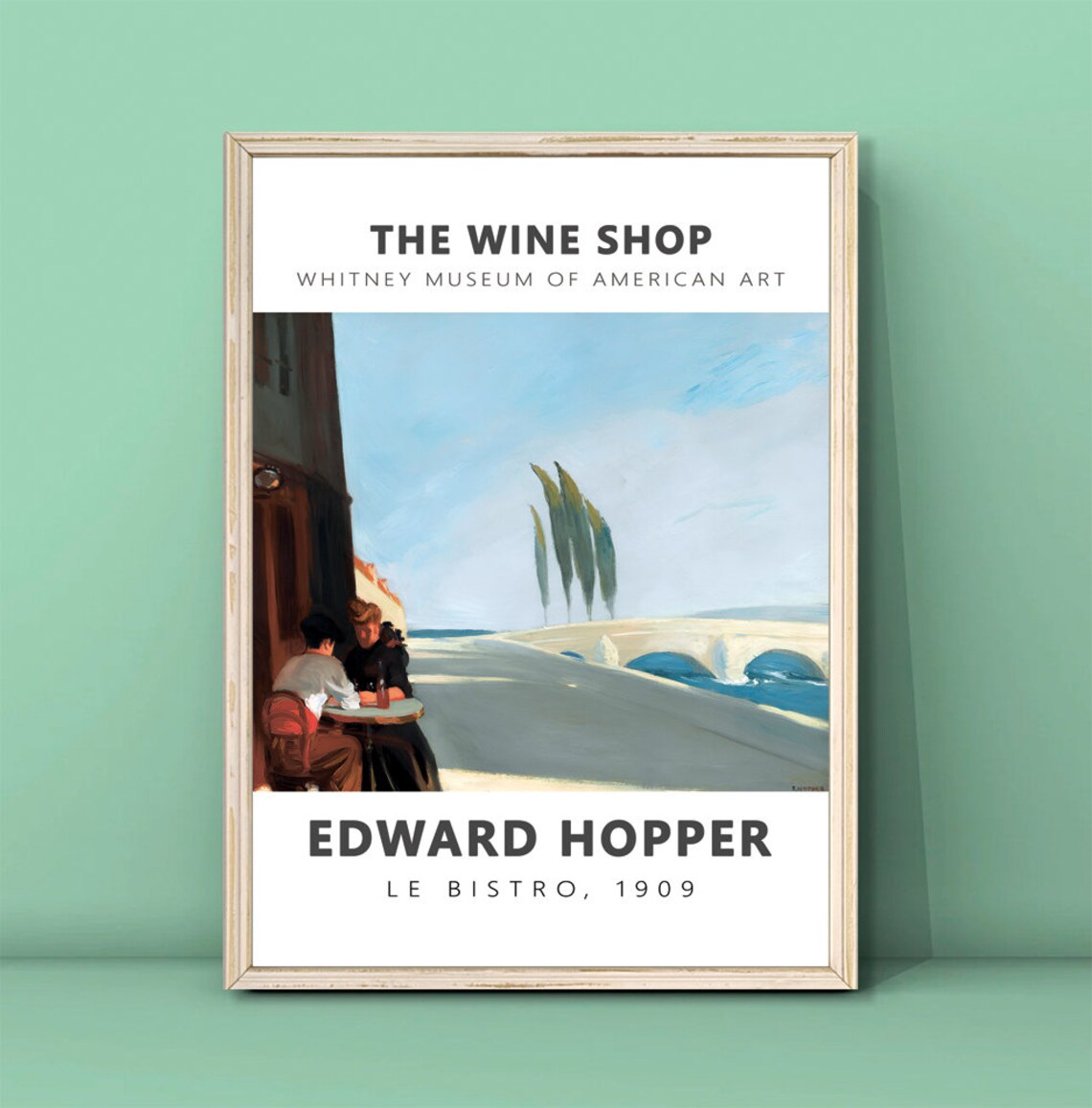 Edward Hopper Le Bistro 1909 The Wine Shop Cafe Scene Art Poster