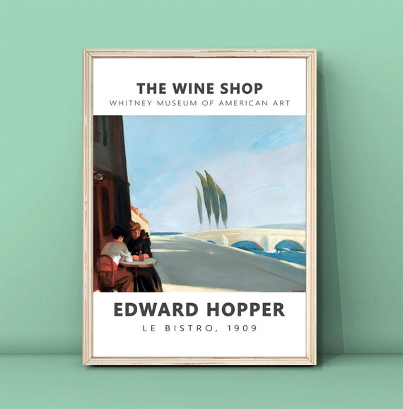 Edward Hopper Le Bistro 1909 The Wine Shop Cafe Scene Art Poster