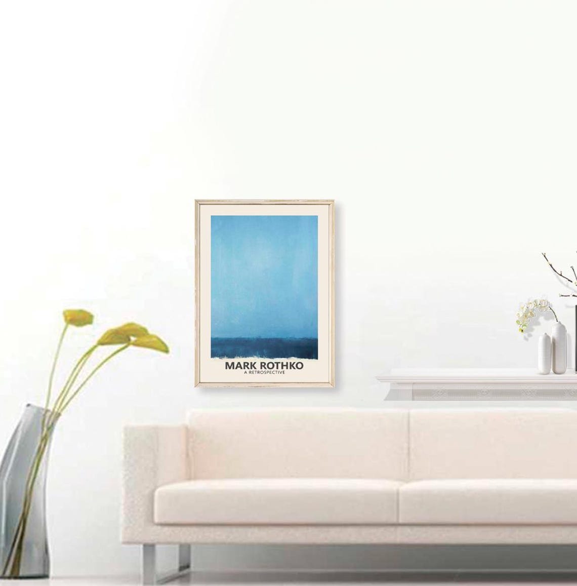 Mark Rothko Blue Color Field Abstract Retrospective Artwork Poster - Image 3