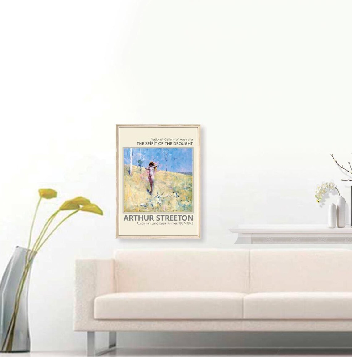 Arthur Streeton Spirit of the Drought Outback Allegory Art Print - Image 3