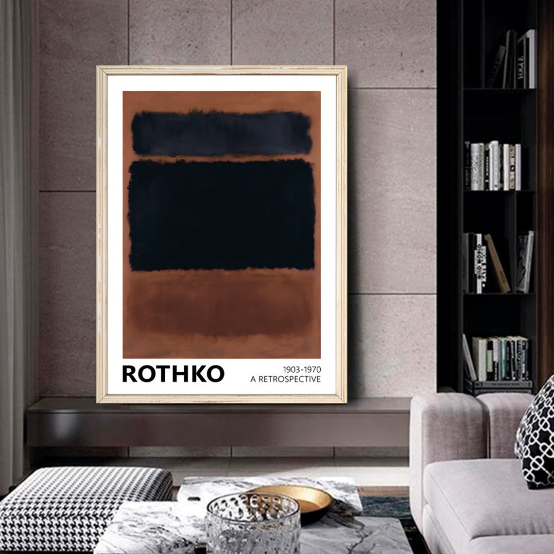 Mark Rothko Brown And Black Color Field Retrospective Poster - Image 2