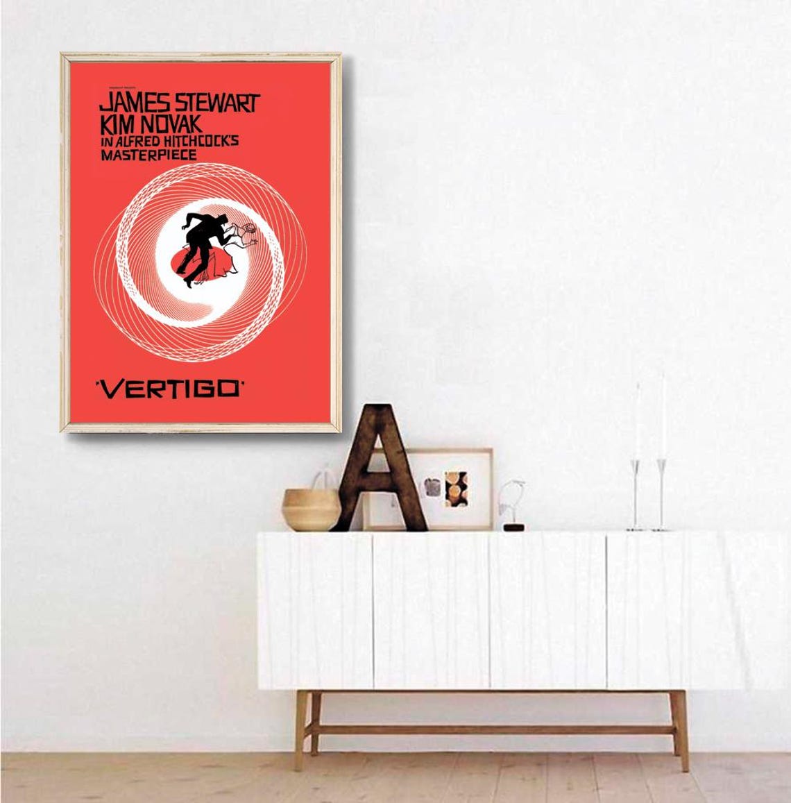 Vertigo Movie Poster Spirals In Art Film Posters By Saul Bass Retro Film Poster Alfred Hitchcock Poster - Image 3