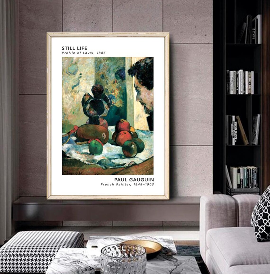 Paul Gauguin Still Life With Profile Of Laval 1886 Art Poster - Image 2