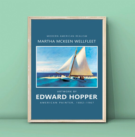 Edward Hopper Martha McKeen Wellfleet Sailing Realism Art Poster