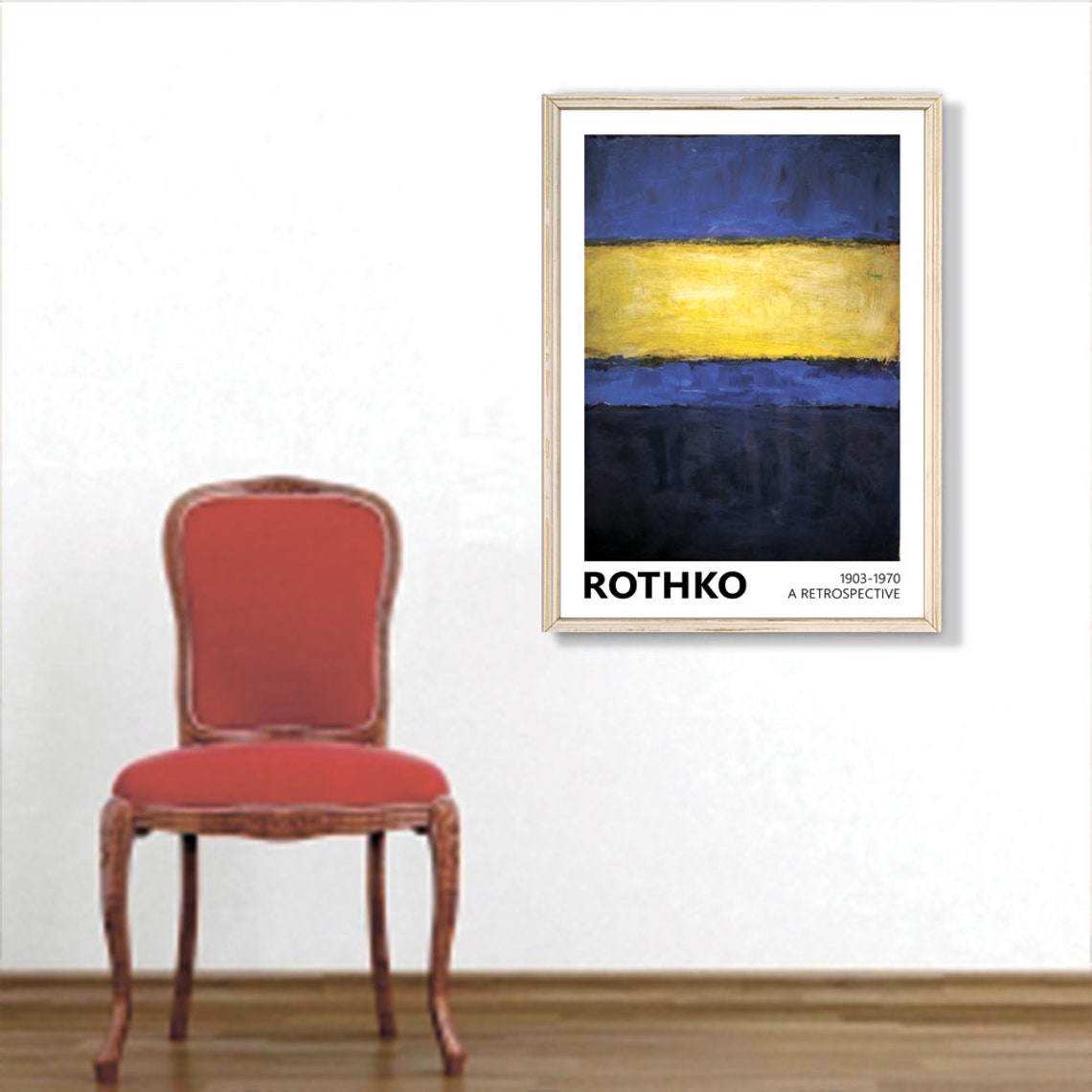Mark Rothko Blue Yellow Black Color Field Retrospective Art Poster - Image 3