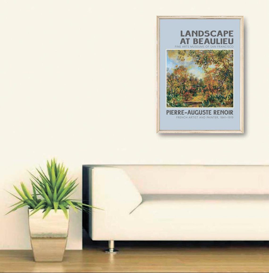 Pierre-Auguste Renoir Landscape at Beaulieu Exhibition Art Poster - Image 2