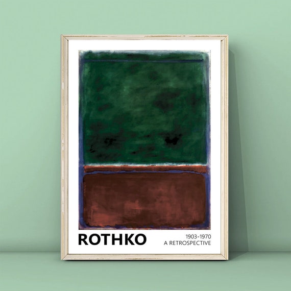 Mark Rothko Red Green Print Art Exhibition Poster Mark Rothko Art Poster Rothko Reproduction Poster Minimalism Print