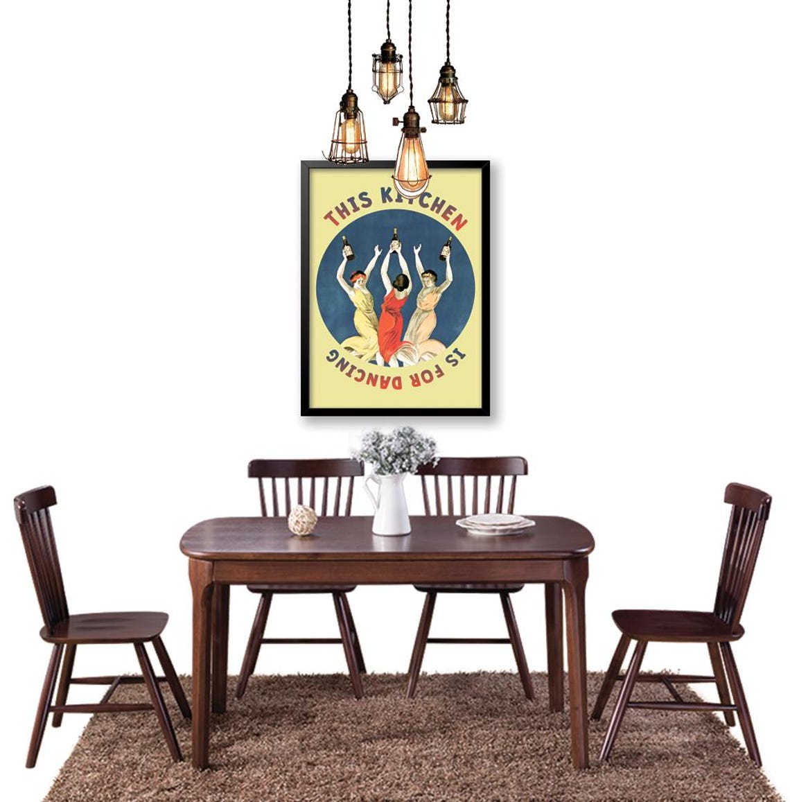 This Kitchen Is For Dancing Vintage Dancers Kitchen Decor Art Poster - Image 3