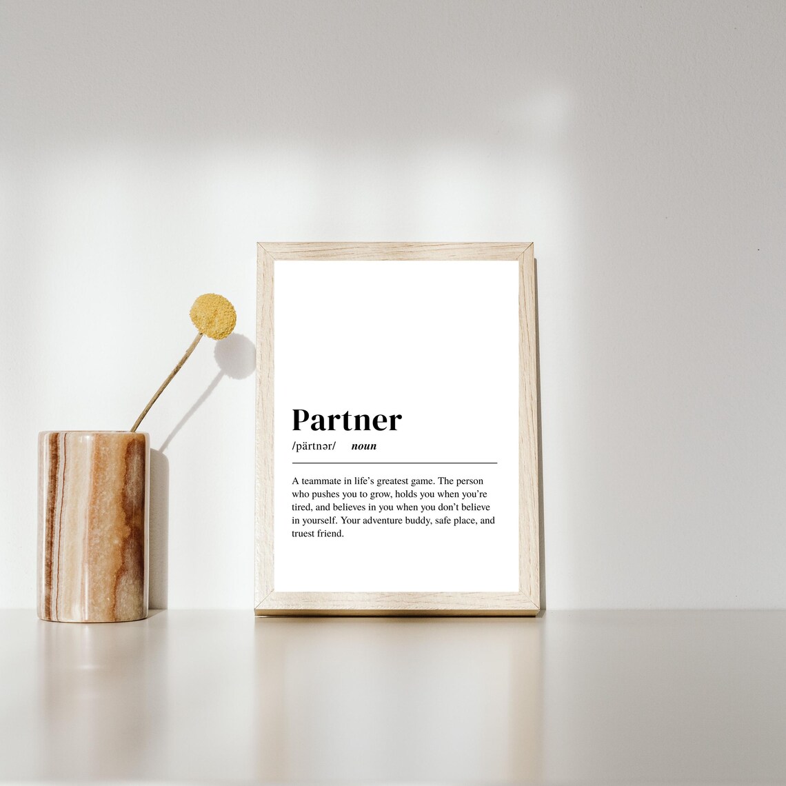 Partner Definition, Minimalist Typography Quote - Image 2