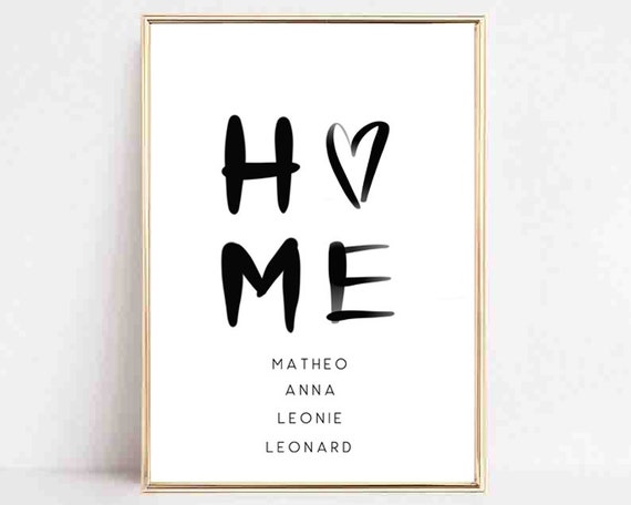 Home Print Family Poster Personalized Gift For Family Home Saying Family Saying Housewarming Gift