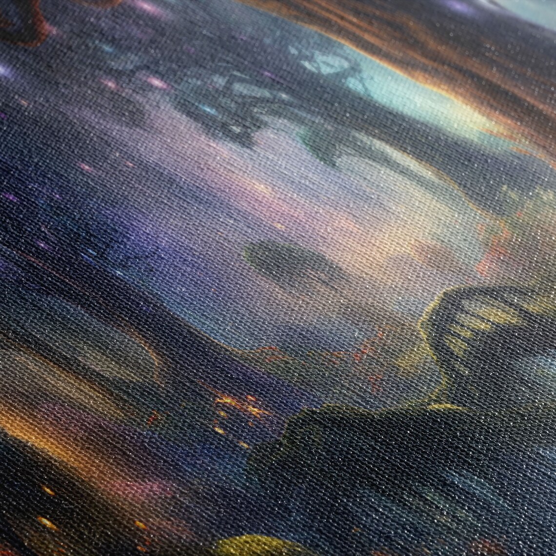 Spiritual Fantasy Forest Art Print, Lanterns and Rivers - Image 2