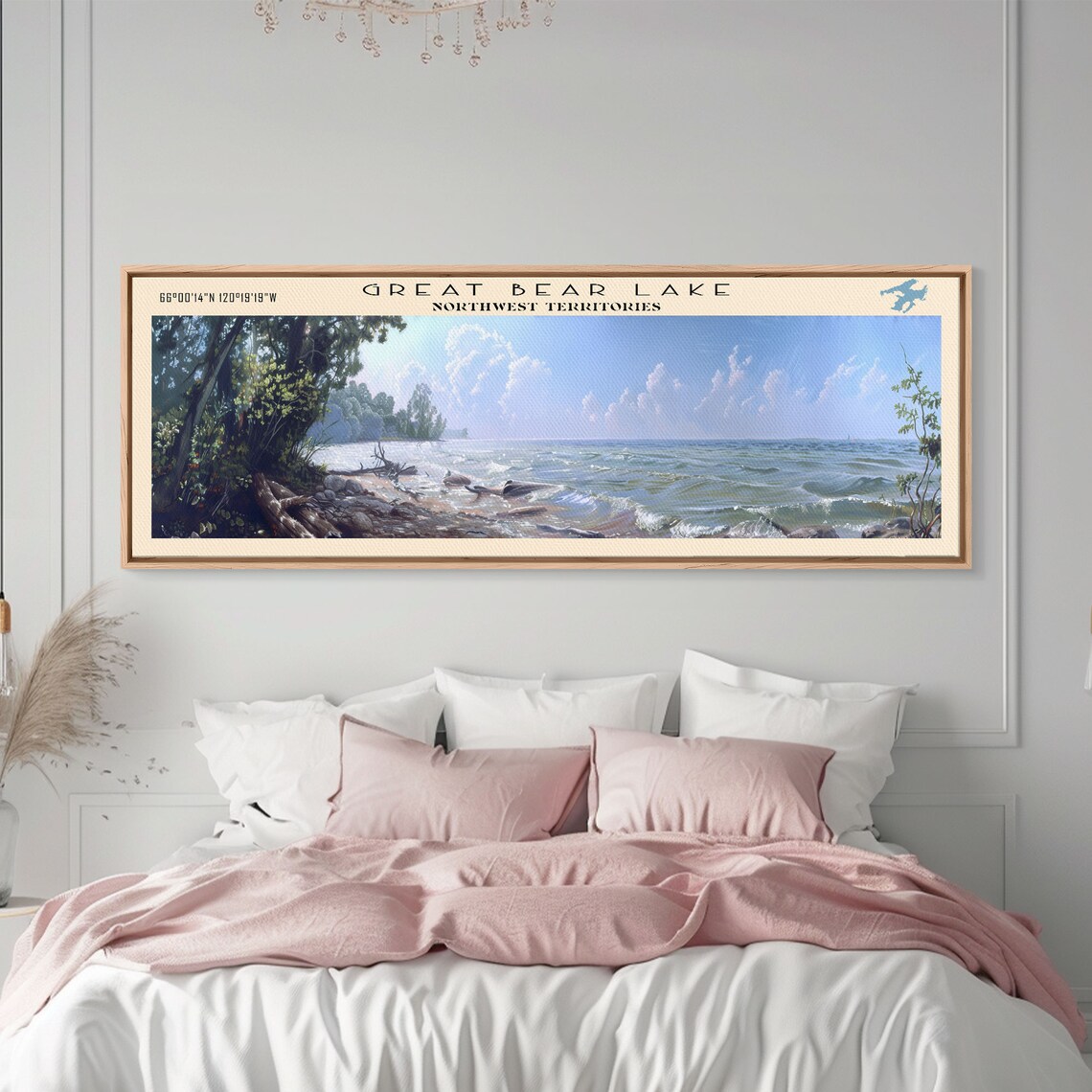 Great Bear Lake Northwest Territories Sunny Waves Shore Panoramic Poster - Image 4