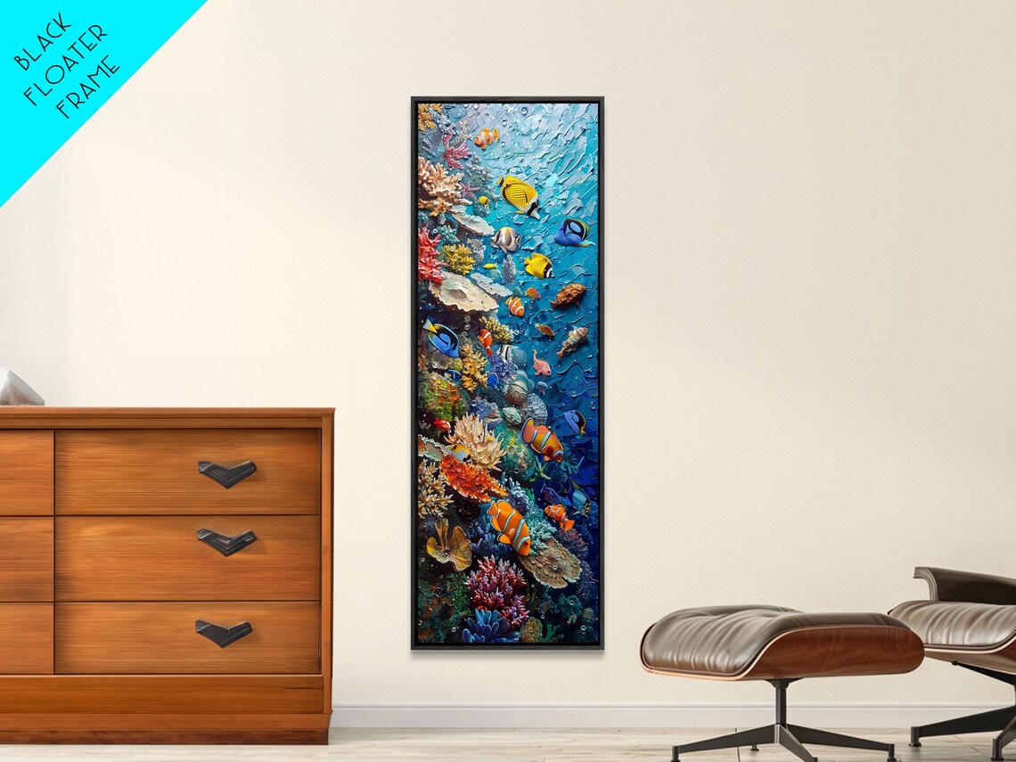 Coral Reef Underwater Scene, Tropical Fish Art Print - Image 5