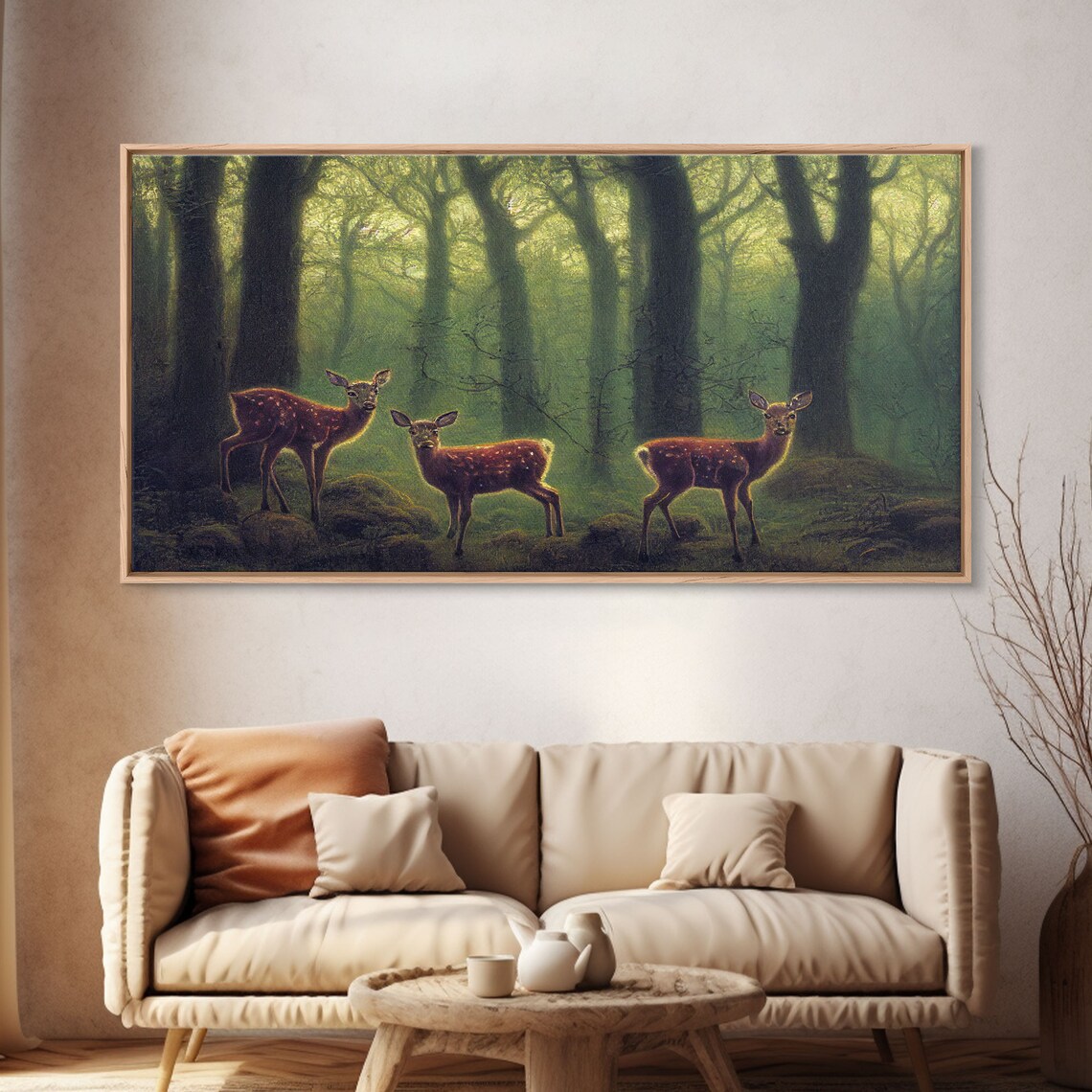 Whitetail Deer in a Forest, Wildlife Art Print - Image 4