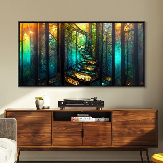 Magical Forest Fantasy Landscape Wall Art Print