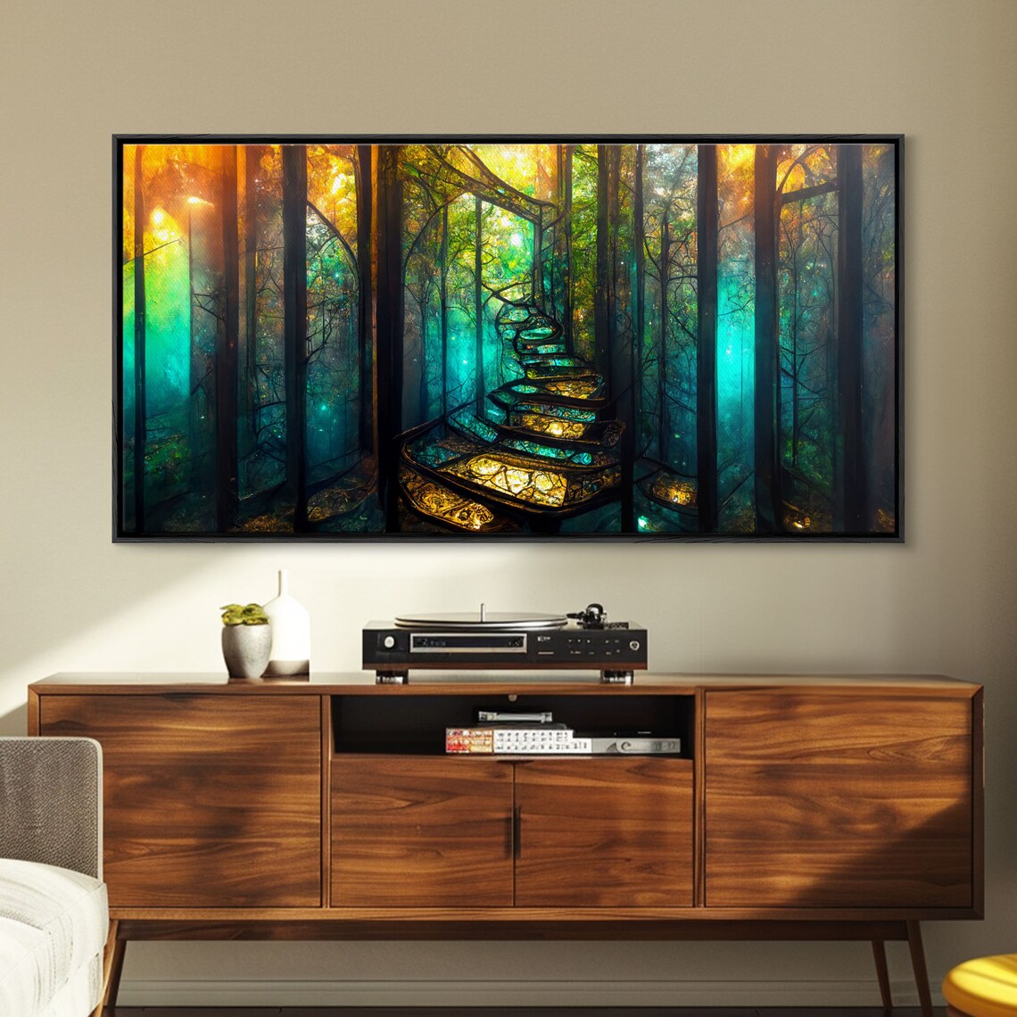 Magical Forest Fantasy Landscape Wall Art Print