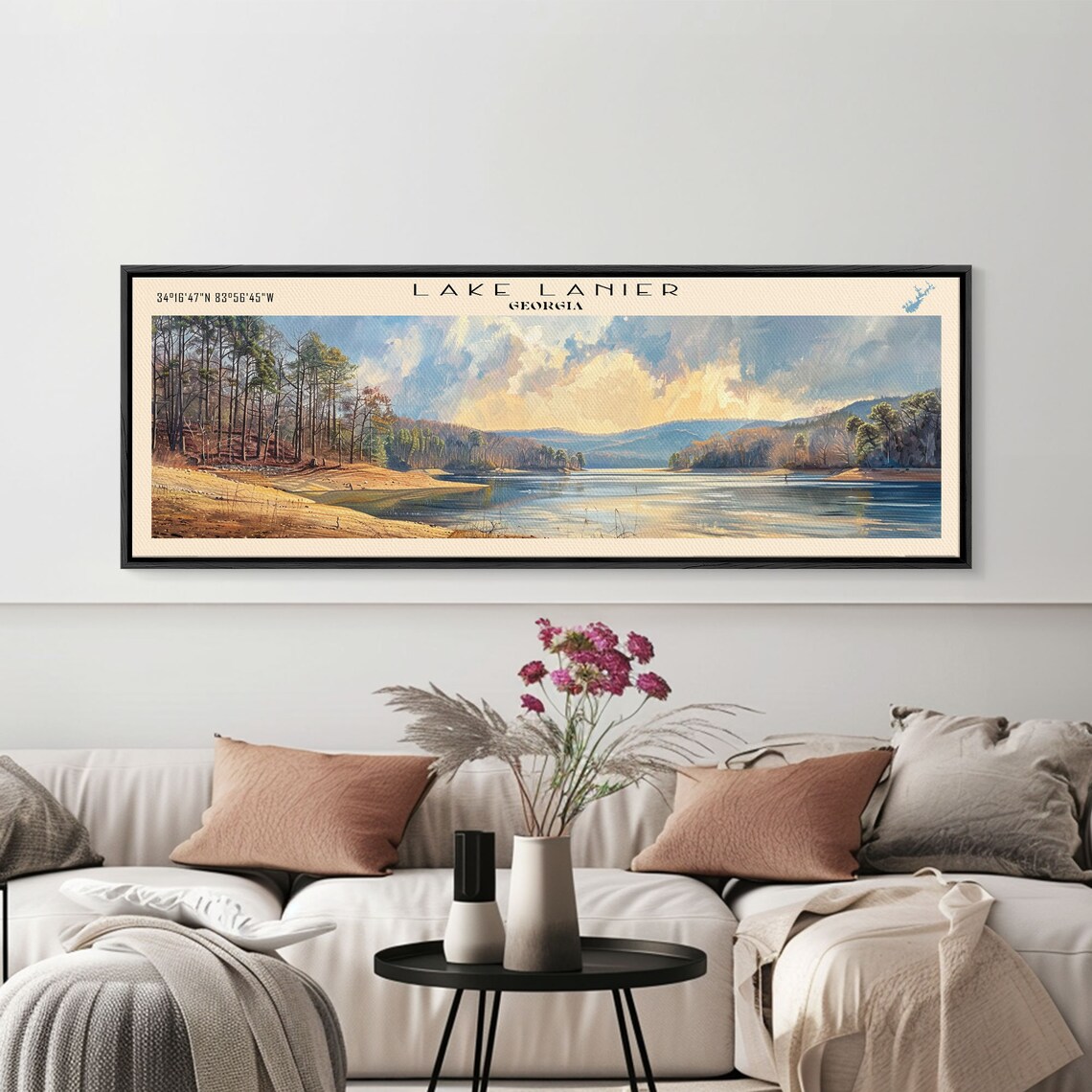 Lake Lanier Georgia Travel Poster, Scenic Lake View - Image 5