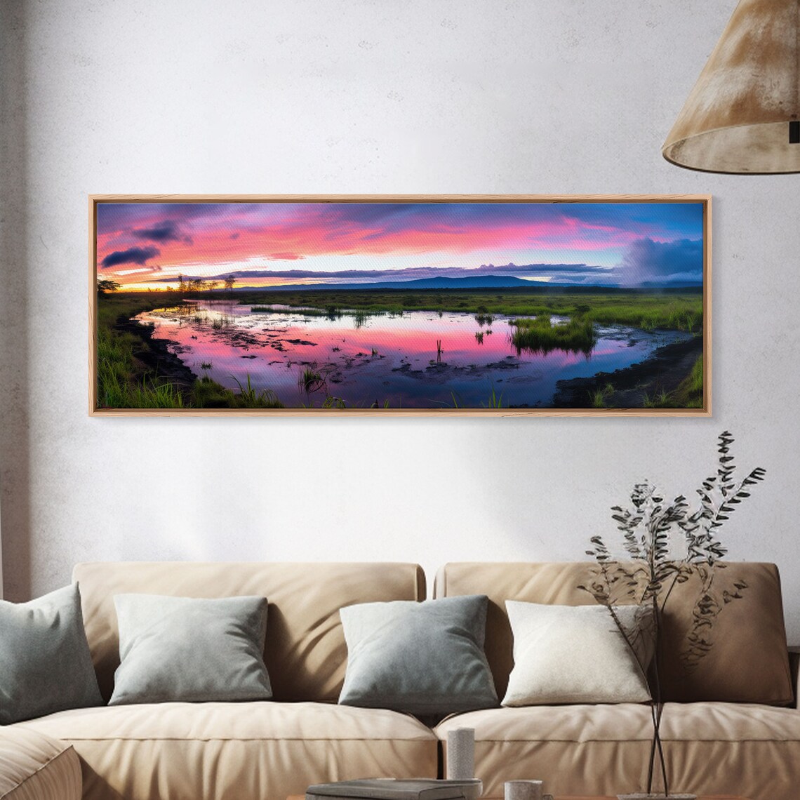 Hawaii Volcanoes National Park Sunset Wetland Pools Pink Sky Poster - Image 4