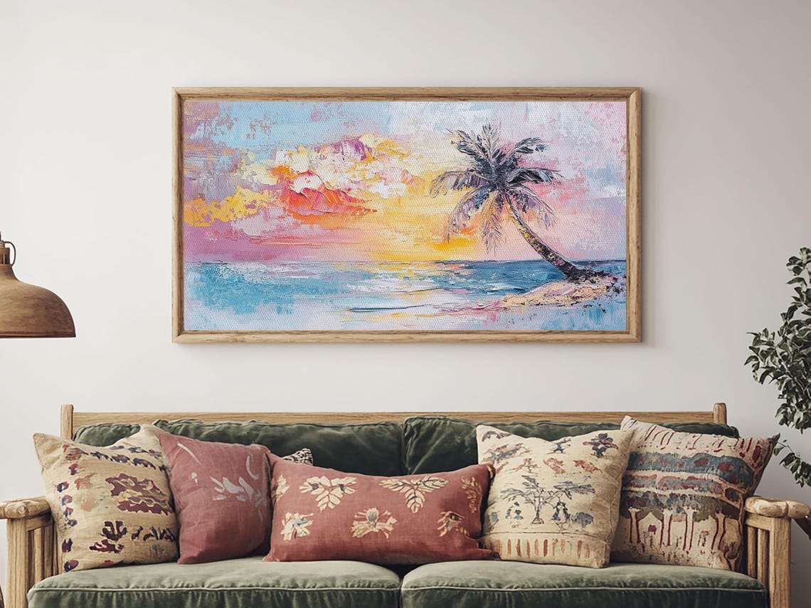Nautical Seascapes Oil Painting Print Nautical Landscape Painting Beach House Or Lake House Art Above Sofa Art Sunset Painting