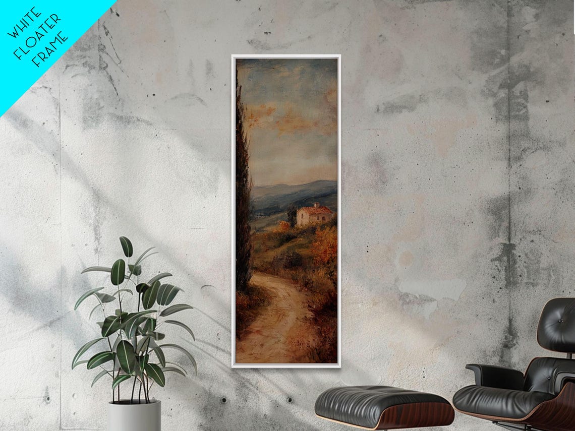 Tuscany Farmhouse Rolling Hills Cypress Vintage Countryside Poster - Image 4