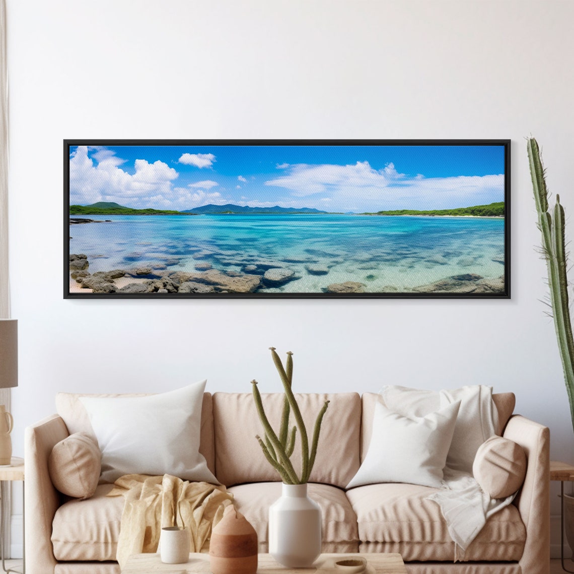 Ishigaki Okinawa Turquoise Shallow Coral Beach Panoramic Poster - Image 5