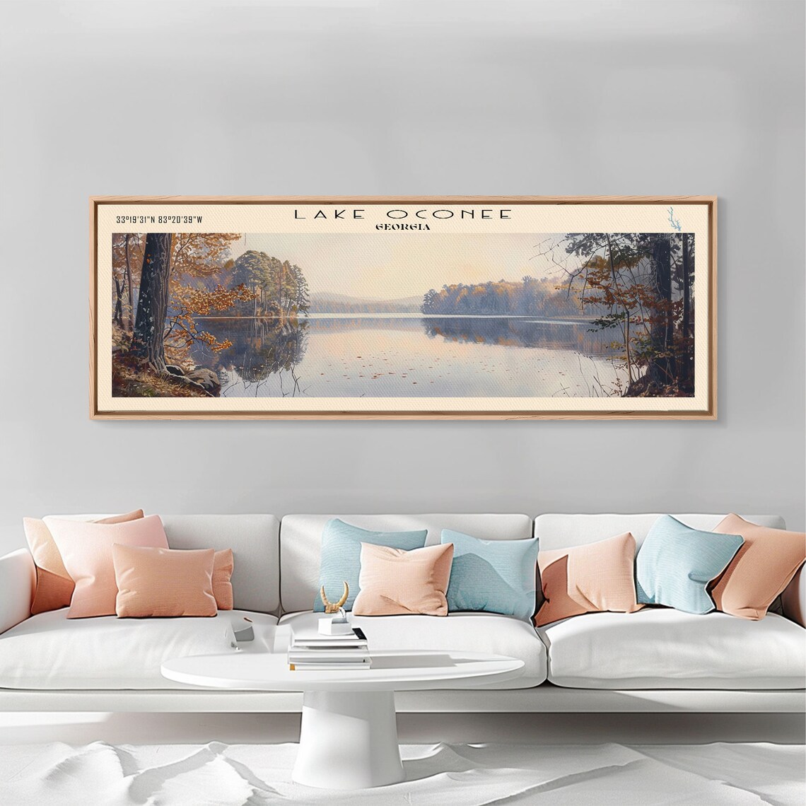 Lake Oconee Georgia Travel Poster, Serene Landscape