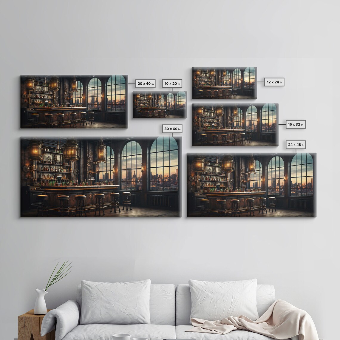 Vintage Bar in Industrial Loft, Fall Art Print - Image 2
