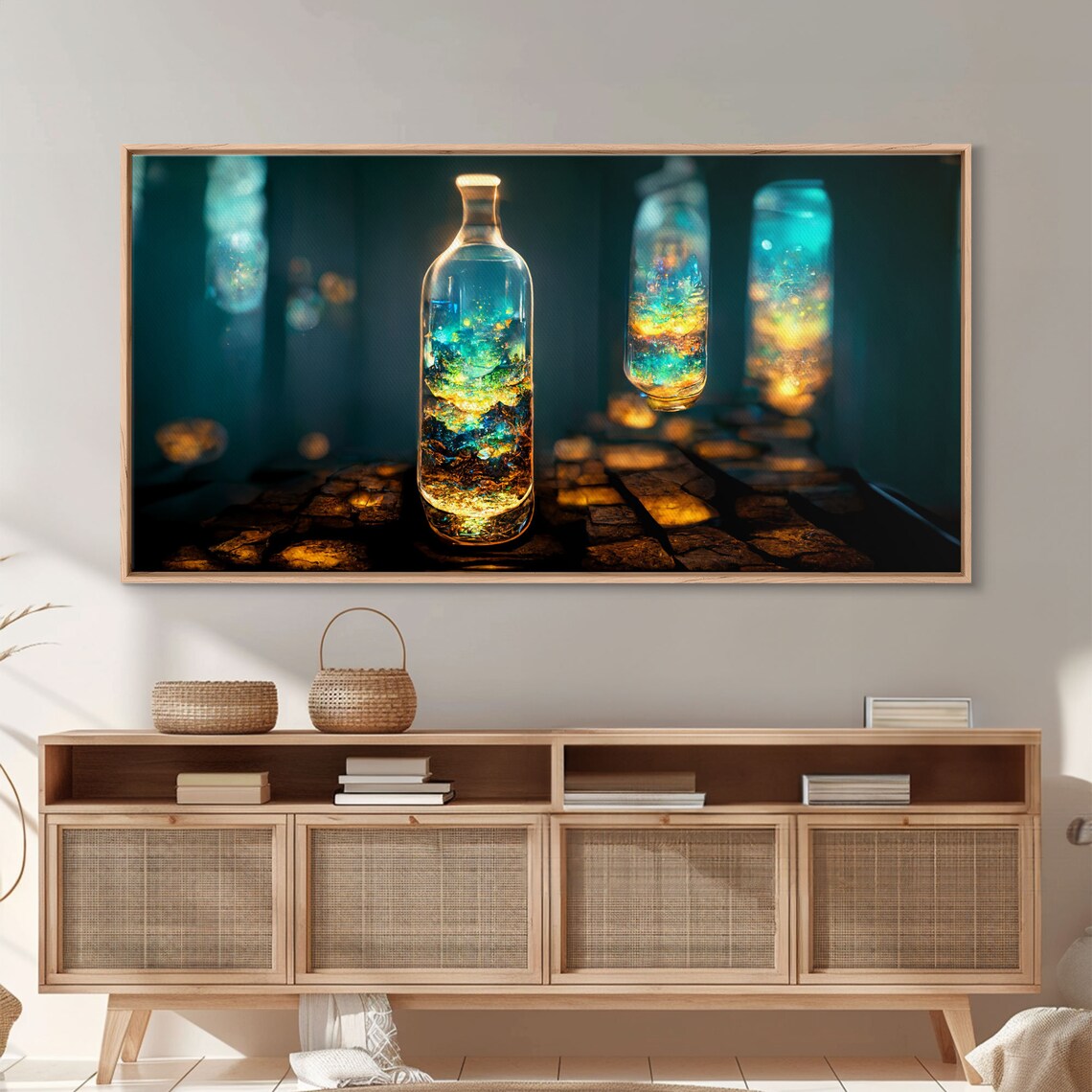 Miniature World In A Bottle, High Fantasy Art Print - Image 3