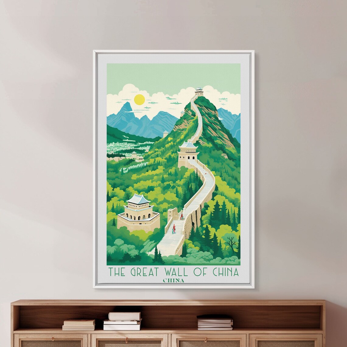 Great Wall Of China Winding Mountain Ridge Watchtowers Travel Poster - Image 4