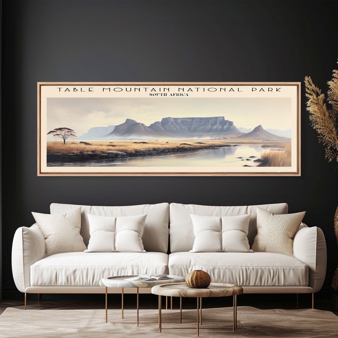 Table Mountain National Park South Africa Savanna Retro Travel Poster - Image 4