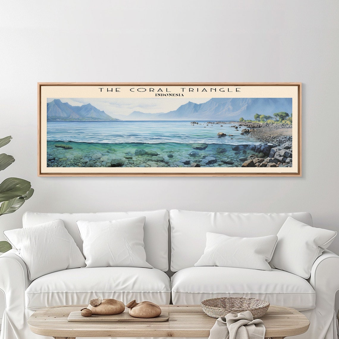 Coral Triangle Indonesia Crystal Clear Water Coral Reef Travel Poster