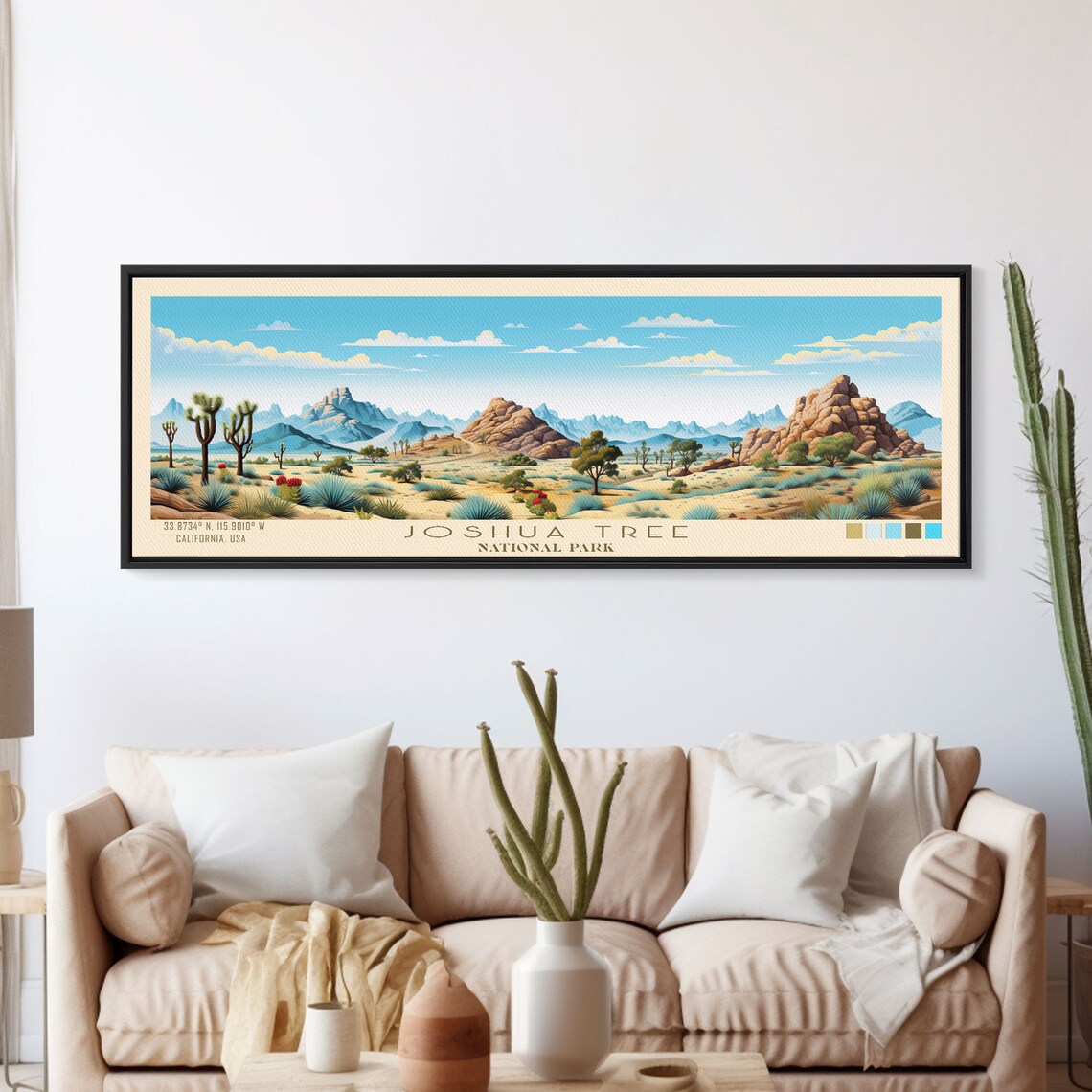 Joshua Tree National Park, Minimalist Travel Art Print