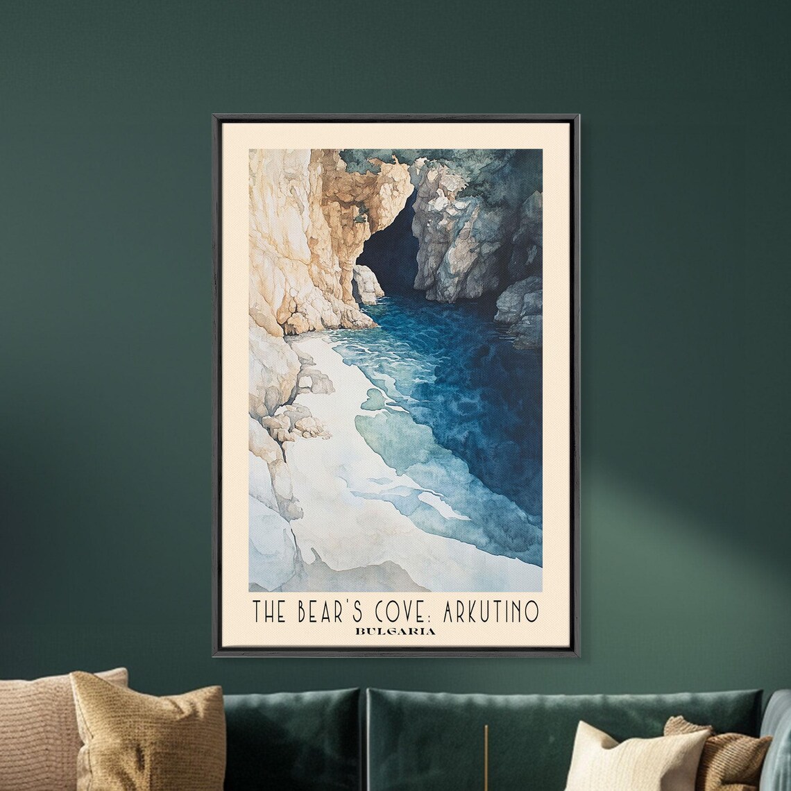 The Bear's Cove Arkutino Bulgaria White Cliffs Deep Blue Water Poster