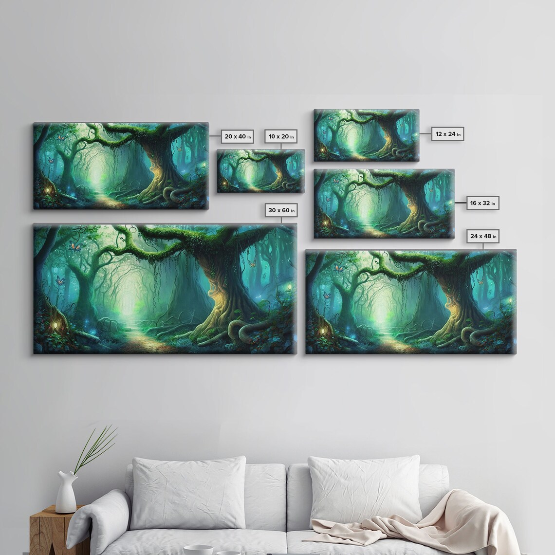 Magical Fairy Forest Fantasy Forest Art Print - Image 2