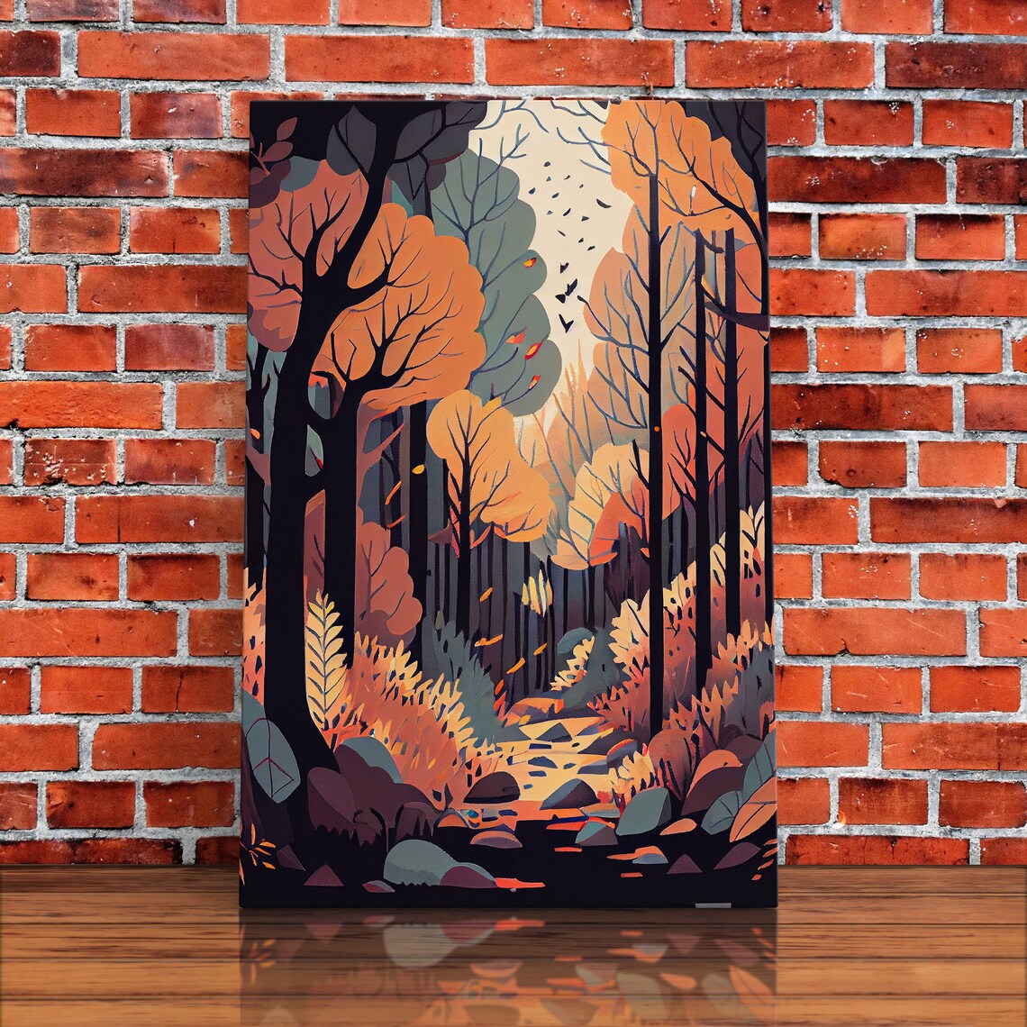 Autumn In The Forest, Fall Scene Art Print - Image 5