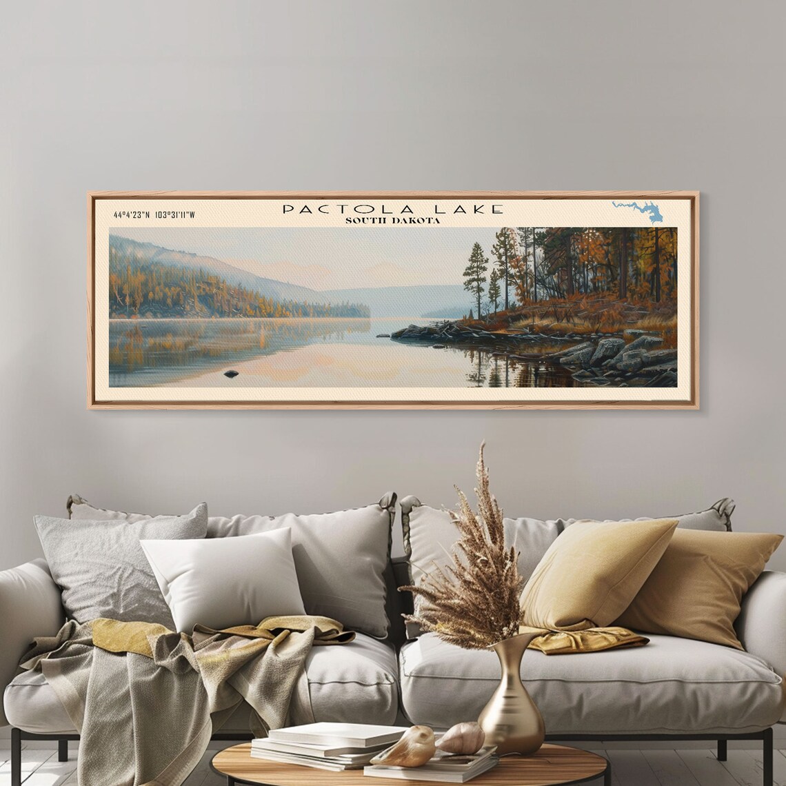 Pactola Lake South Dakota Panoramic Travel Poster