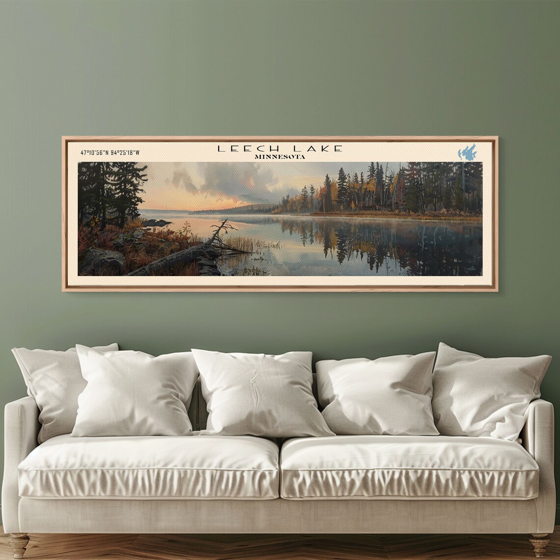 Leech Lake Travel Poster, Lake House Wall Art Print - Image 4